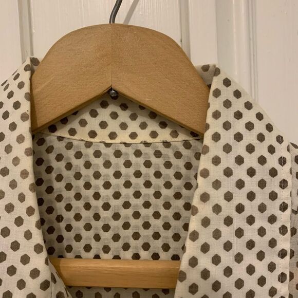 Men’s vintage green polka dot button down size M - Picture 2 of 2